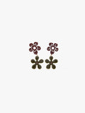 Pendientes Flor Con Esmalte