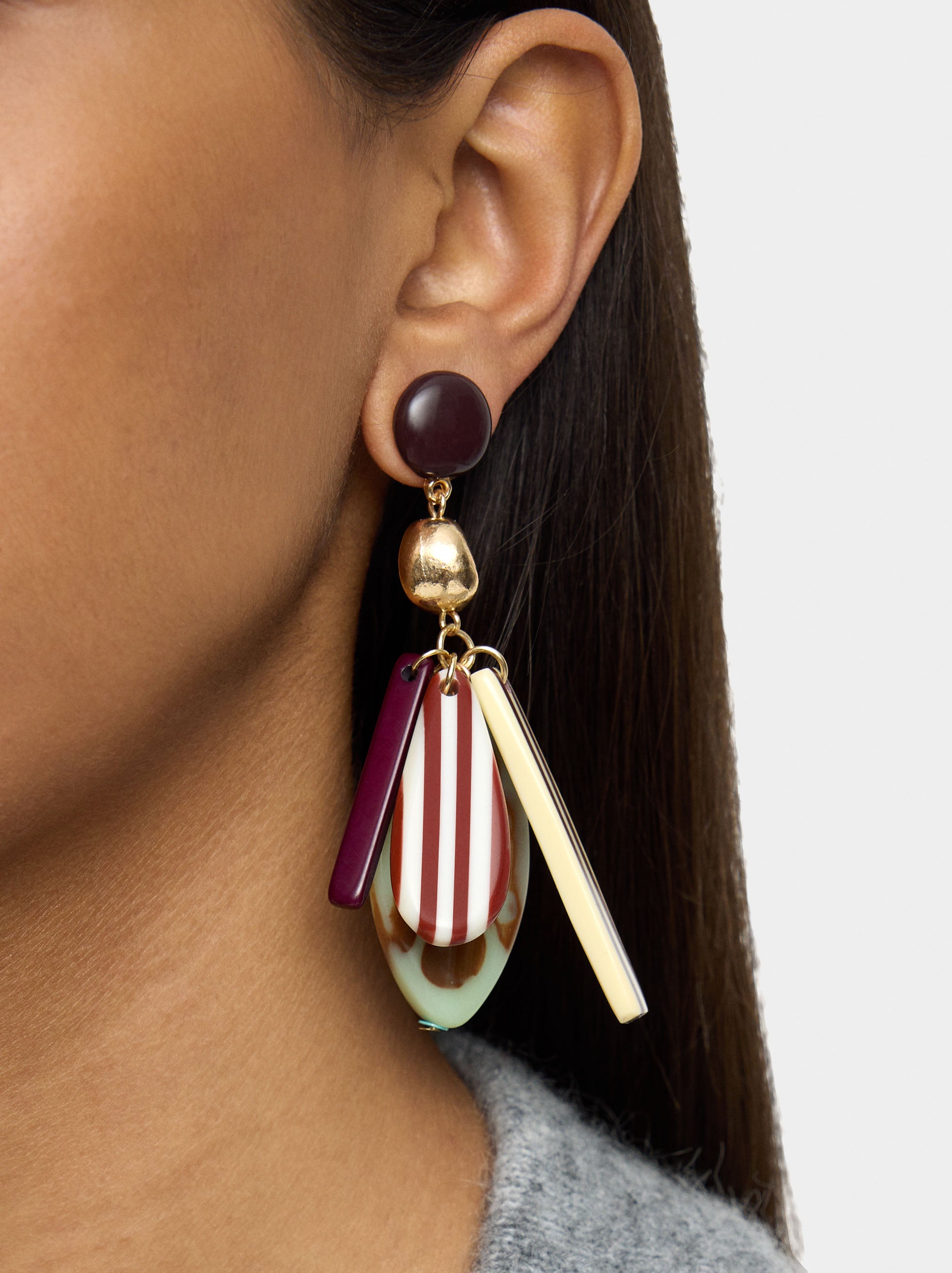 Pendientes Largos De Resina