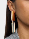 Pendientes Largos A Rayas