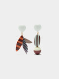 Pendientes Asimétricos Con Cuentas Multicolor