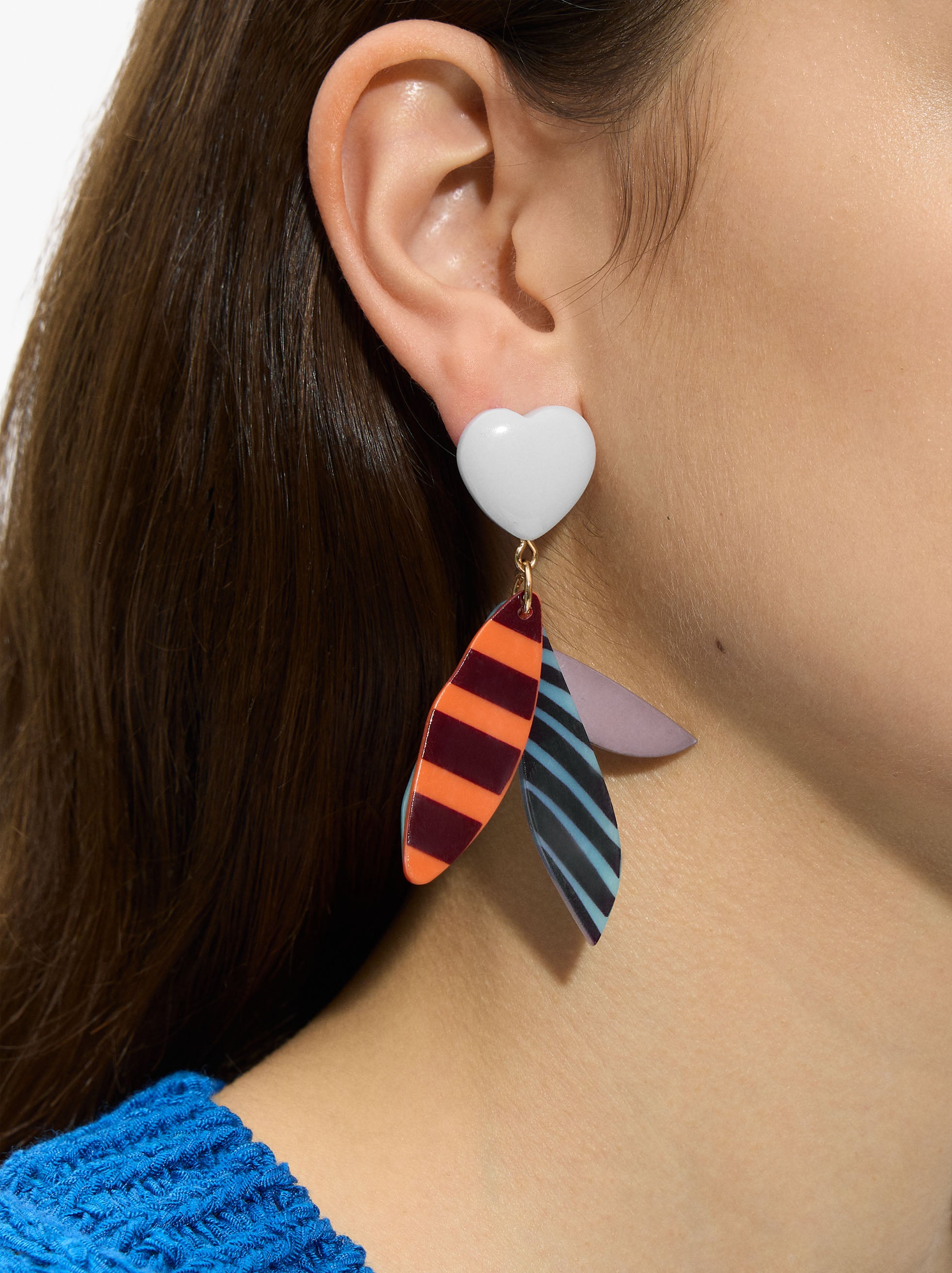 Pendientes Asimétricos Con Cuentas Multicolor