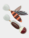 Pendientes Asimétricos Con Cuentas Multicolor