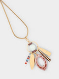 Collar Largo Con Colgante Multicolor
