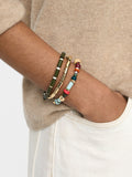 Set De Pulseras Elásticas De Abalorios Multicolor