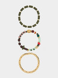 Set De Pulseras Elásticas De Abalorios Multicolor