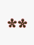 Pendientes Flor Con Esmalte