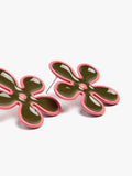 Pendientes Flor Con Esmalte