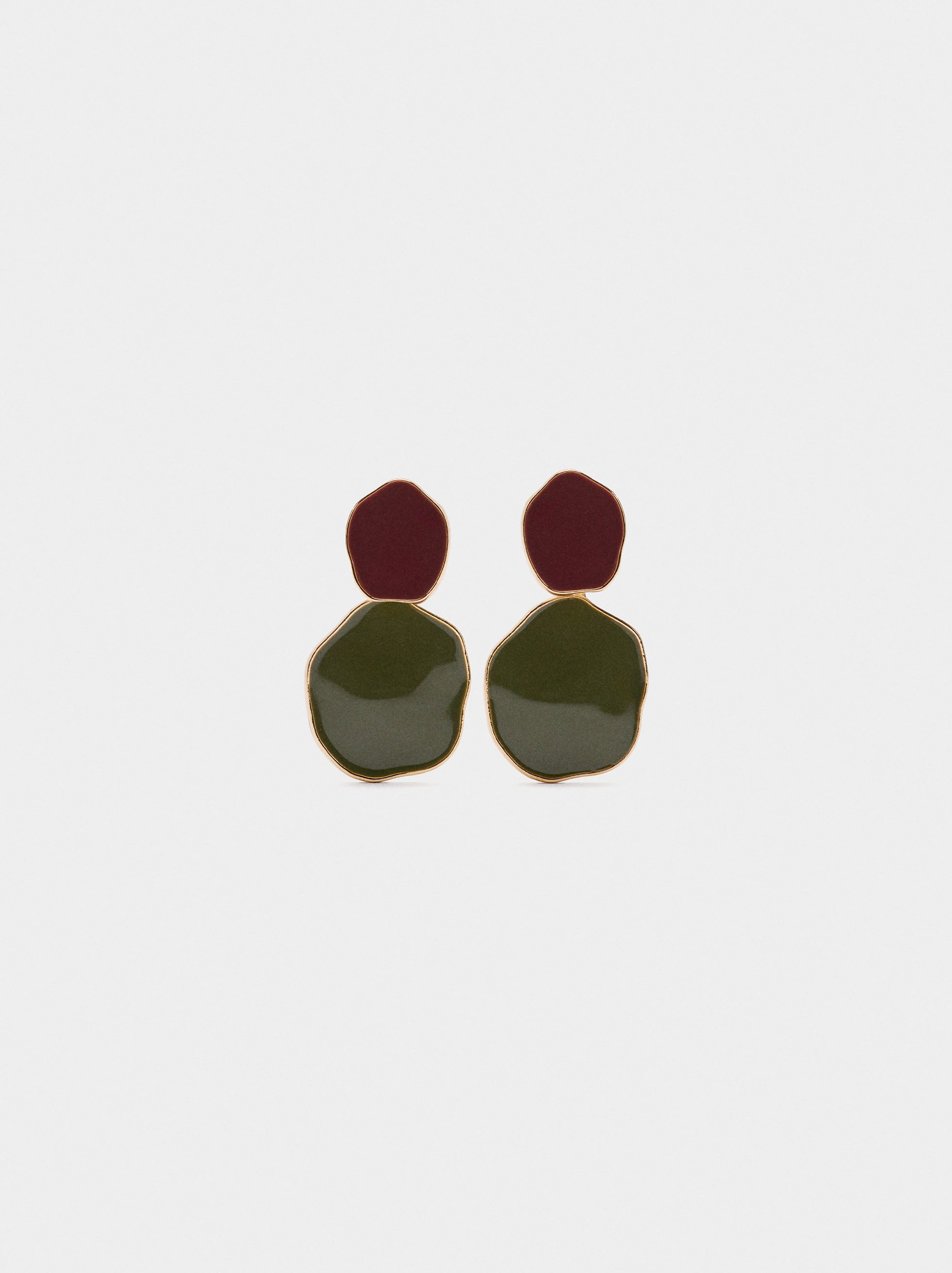 Pendientes Irregulares Con Esmalte