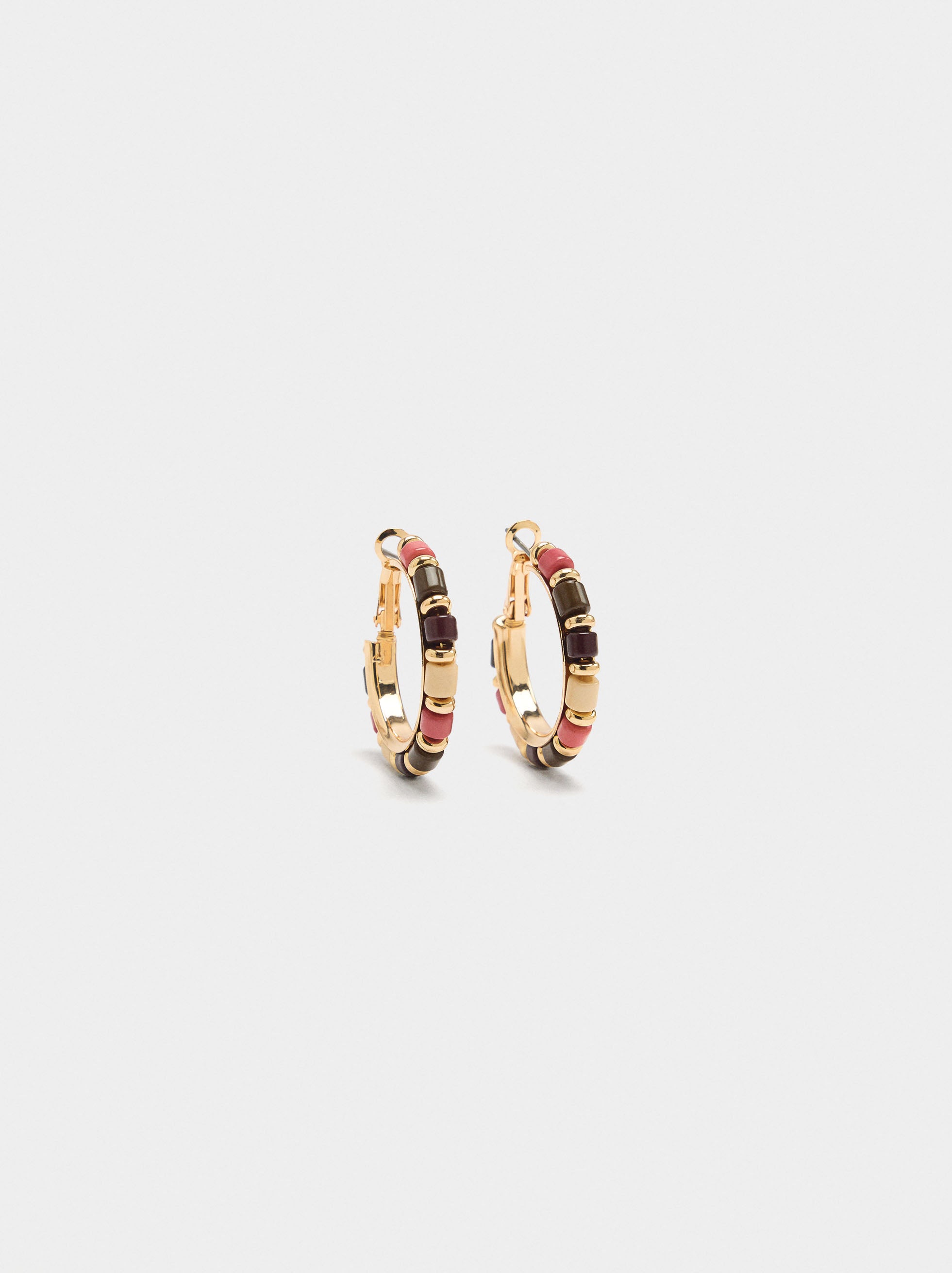 Aros Con Cuentas Multicolor