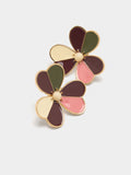 Pendientes Flor Con Esmalte