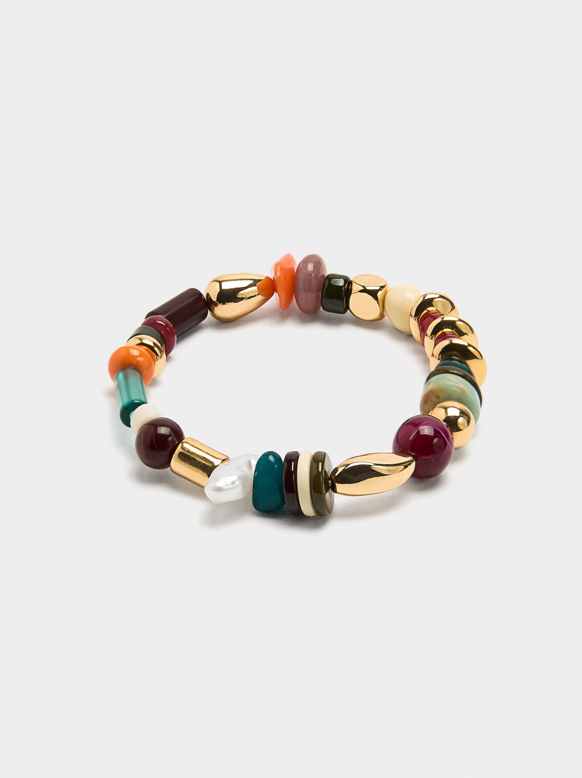 Pulsera Elástica Cuentas Multicolor