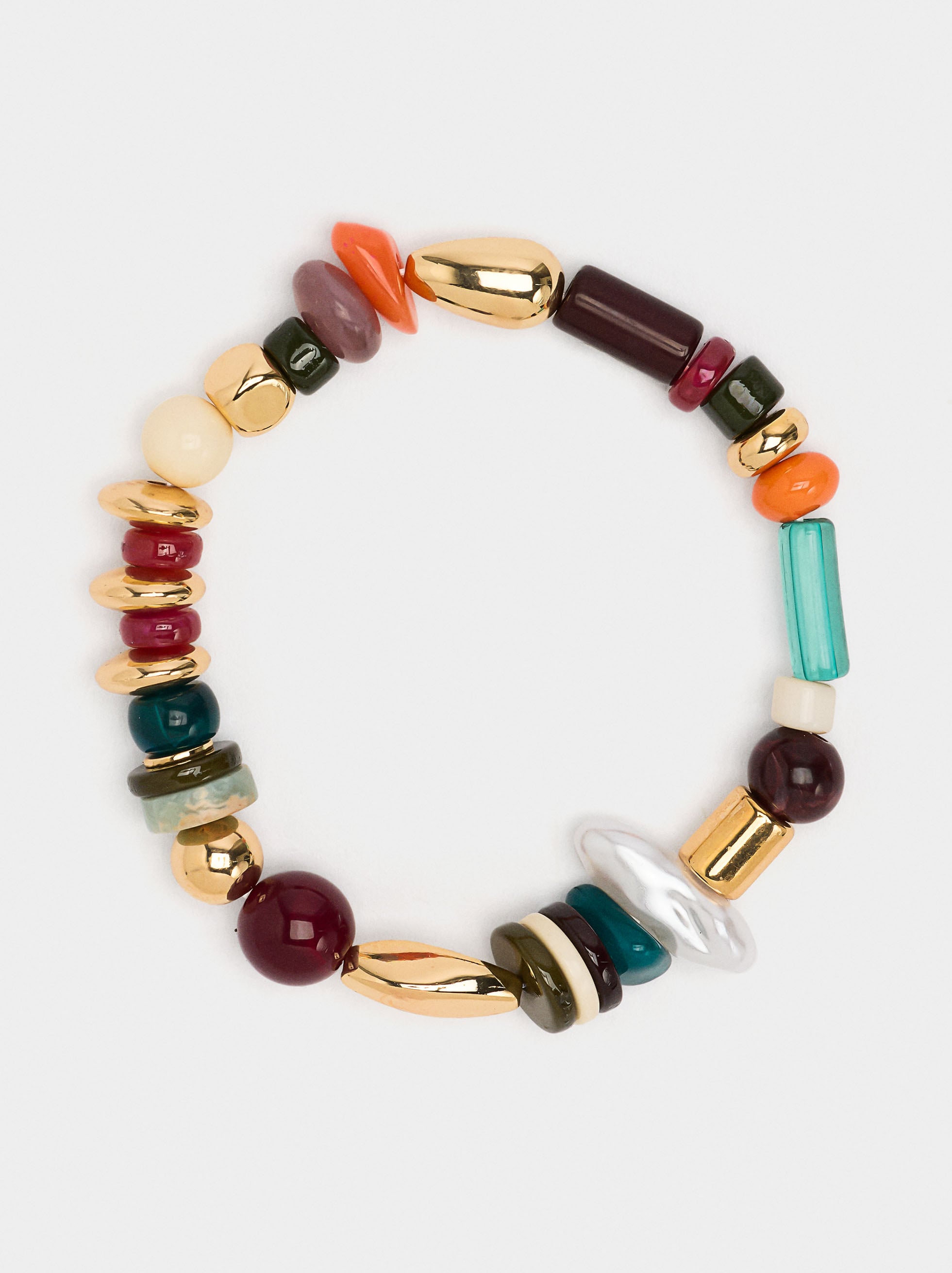 Pulsera Elástica Cuentas Multicolor