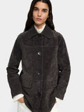 Chaqueta De Piel Con Botones
