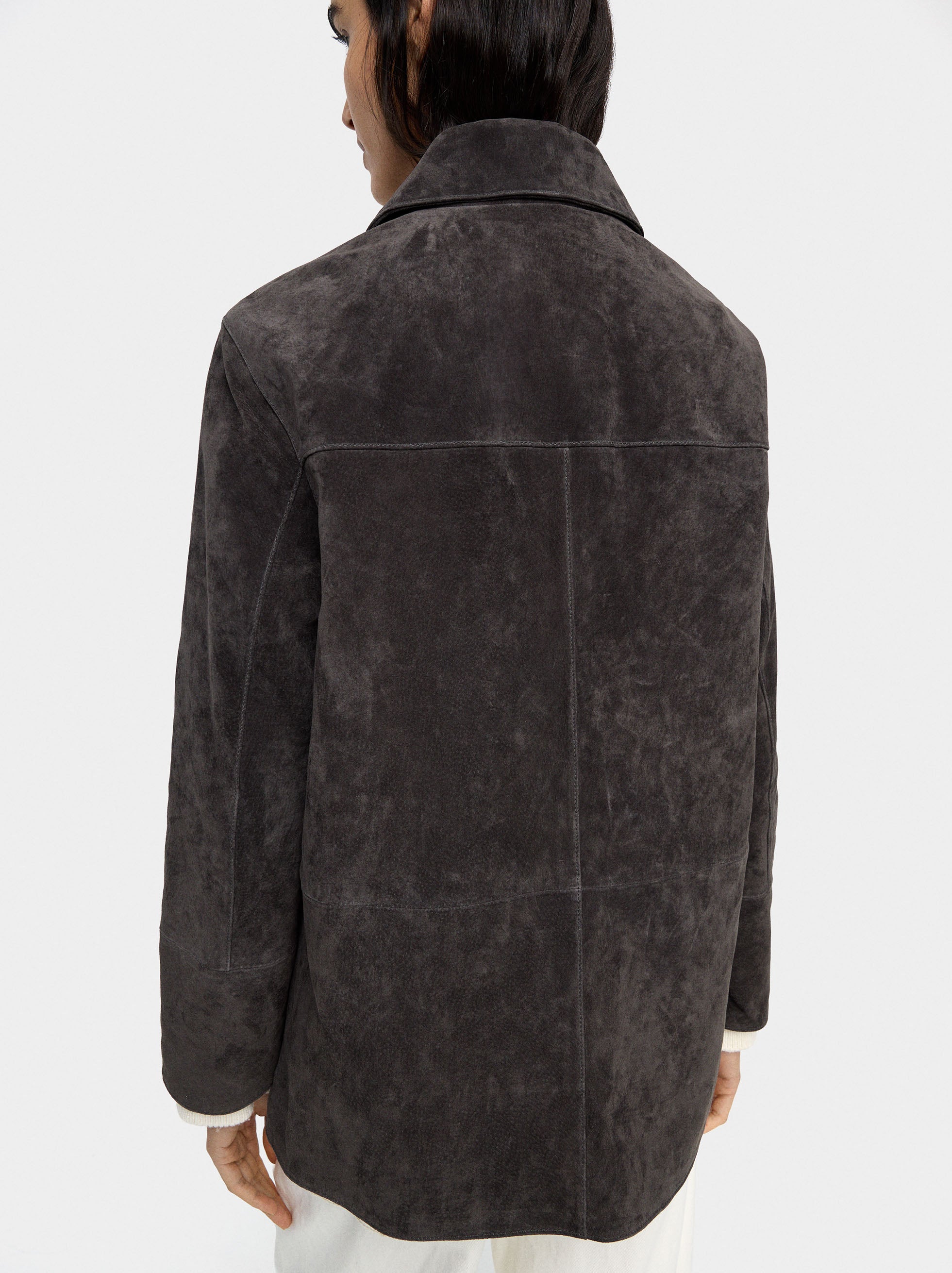 Chaqueta De Piel Con Botones