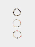 Set De Pulseras Elásticas De Abalorios Multicolor