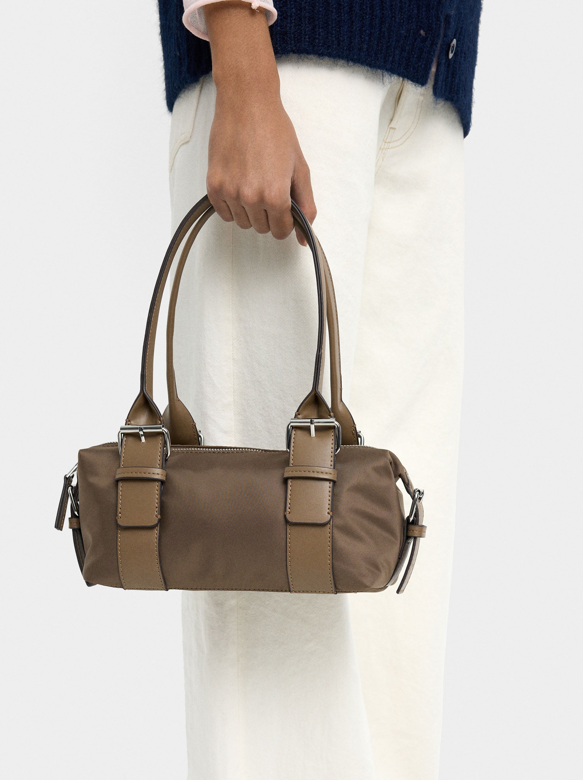 Bolso De Hombro Con Hebillas