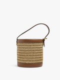 Bolso Bombonera Efecto Rafia Con Bandolera