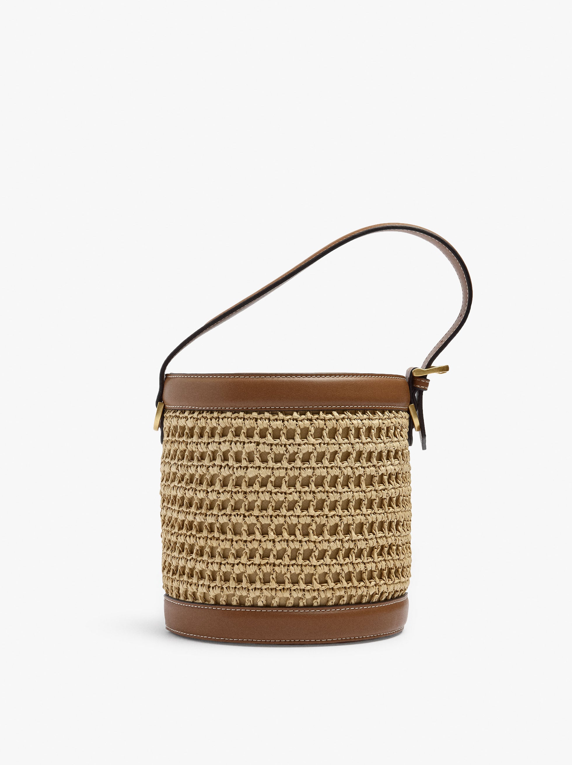 Bolso Bombonera Efecto Rafia Con Bandolera