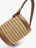 Bolso Bombonera Efecto Rafia Con Bandolera