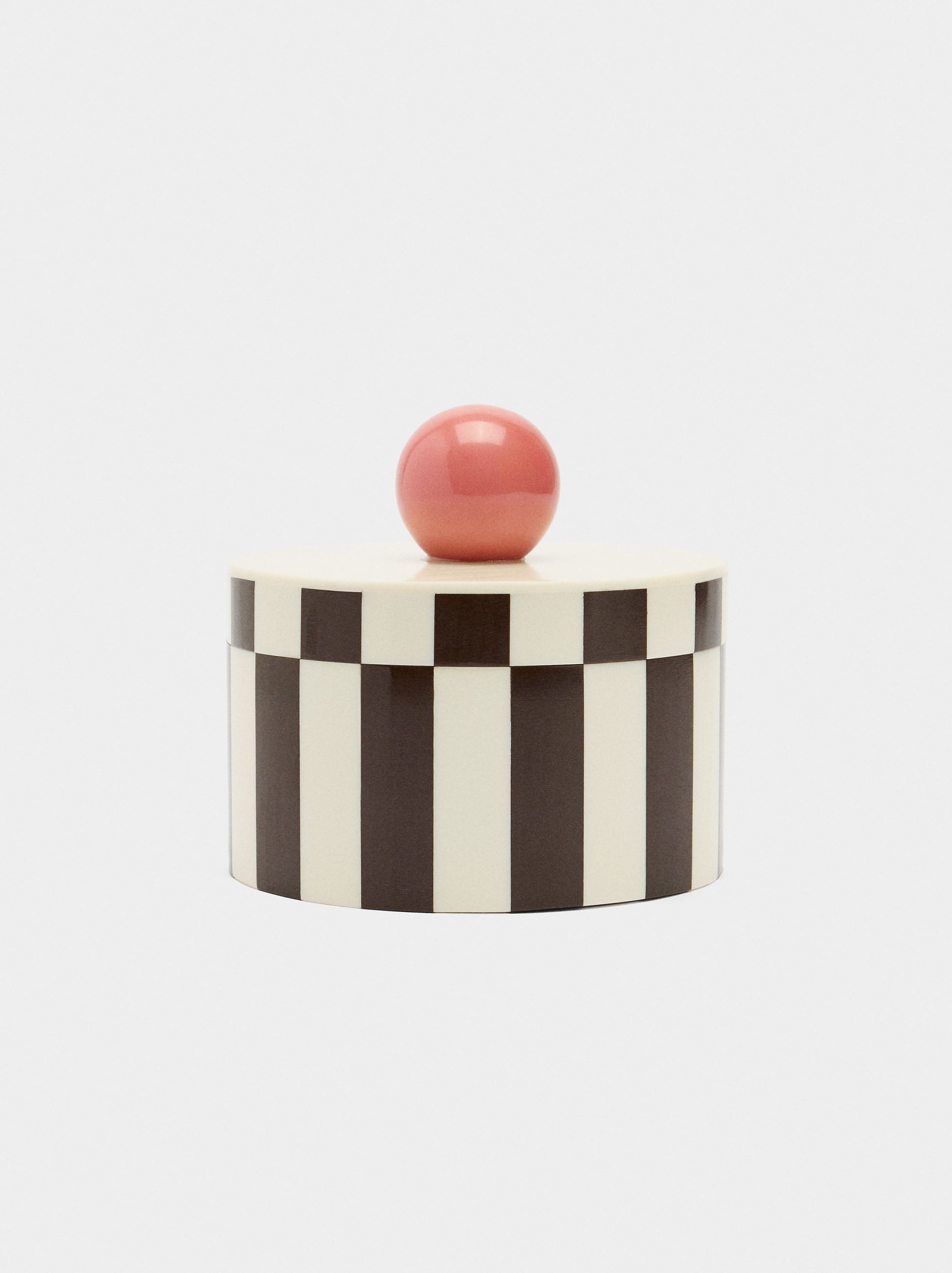 Caja Porta-Joyas A Rayas Con Esfera