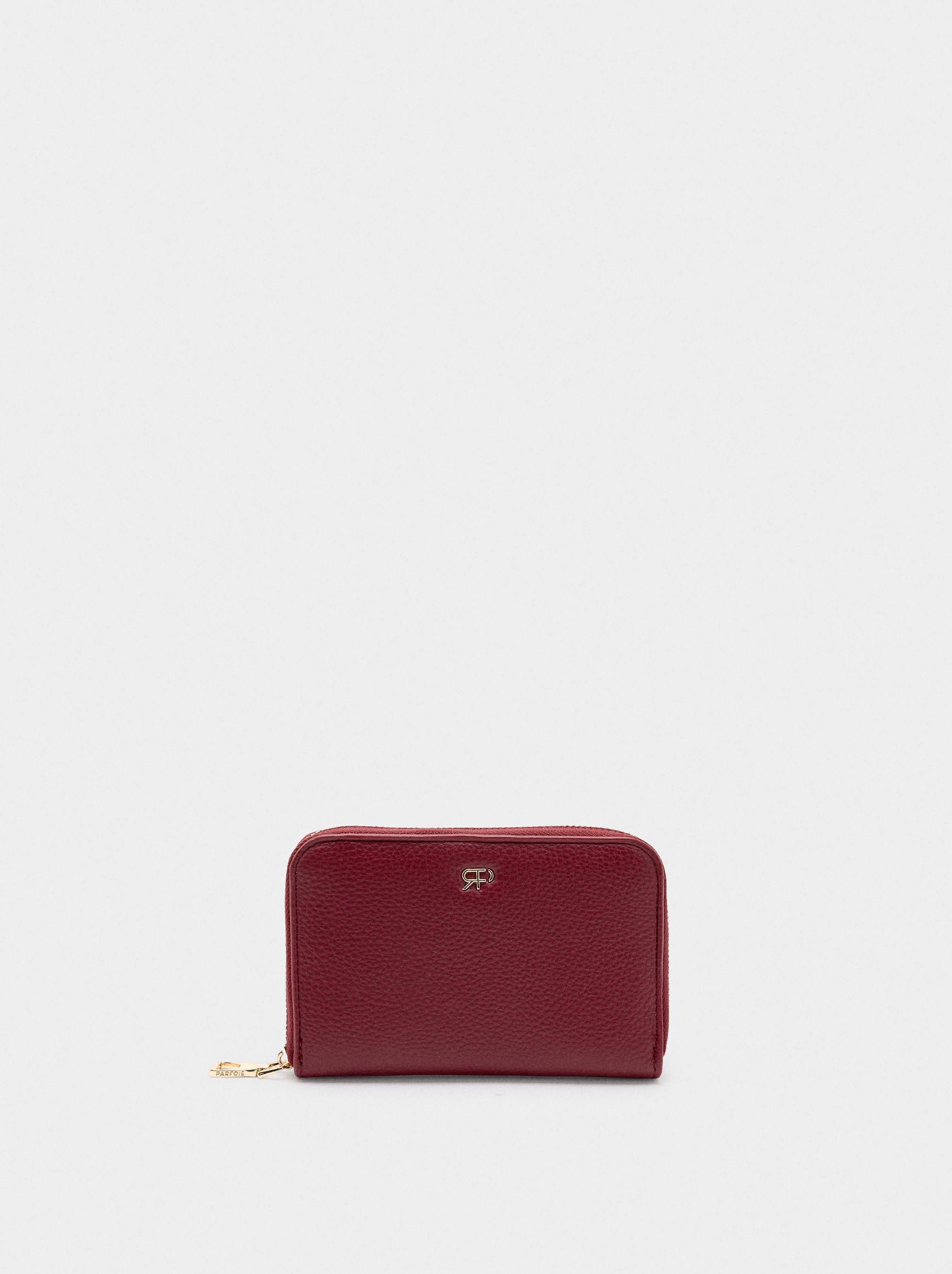 Cartera Con Textura Y Cierre De Cremallera