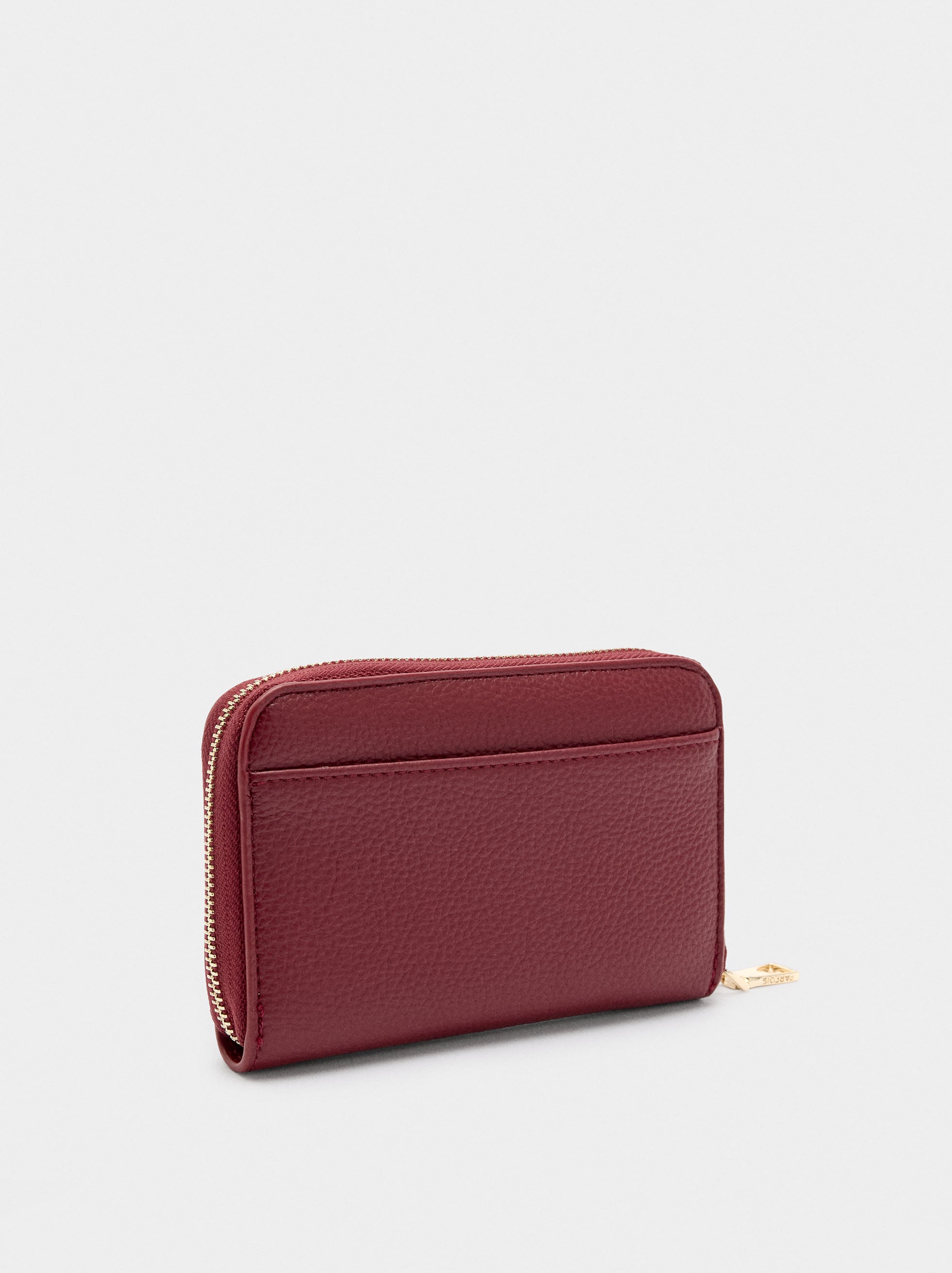 Cartera Con Textura Y Cierre De Cremallera