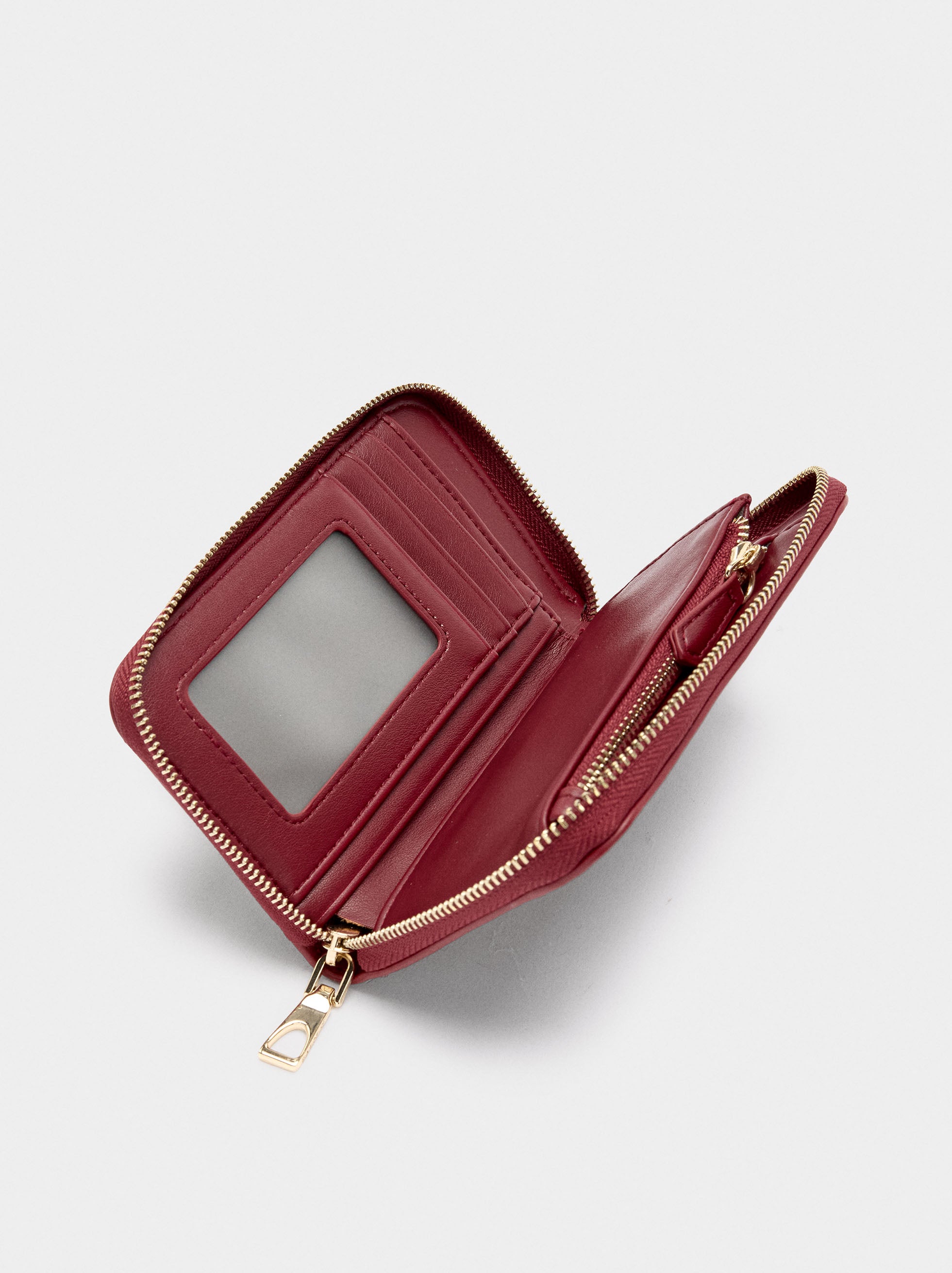 Cartera Con Textura Y Cierre De Cremallera