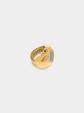 Anillo Reloj Corazón Dorado - Acero Inoxidable