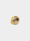 Anillo Reloj Corazón Dorado - Acero Inoxidable