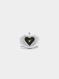 Anillo Reloj Corazón Plateado - Acero Inoxidable