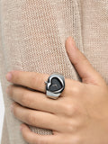 Anillo Reloj Corazón Plateado - Acero Inoxidable