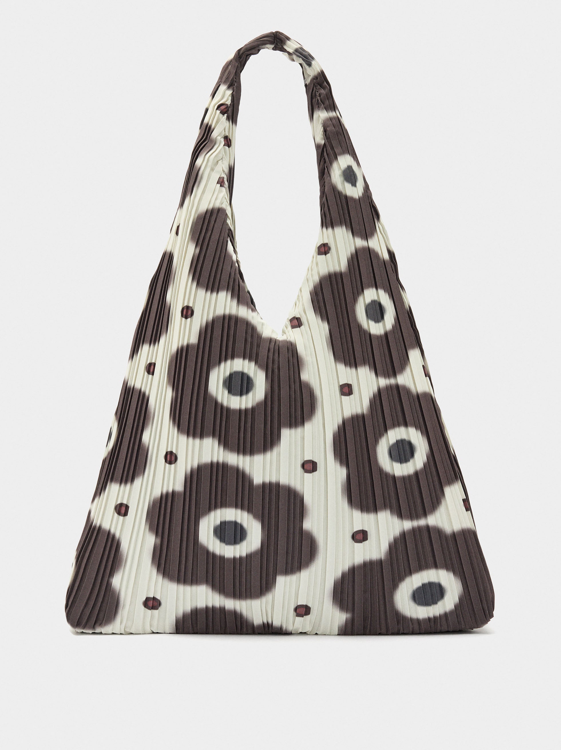 Bolso De Hombro De Nylon Con Estampado Floral