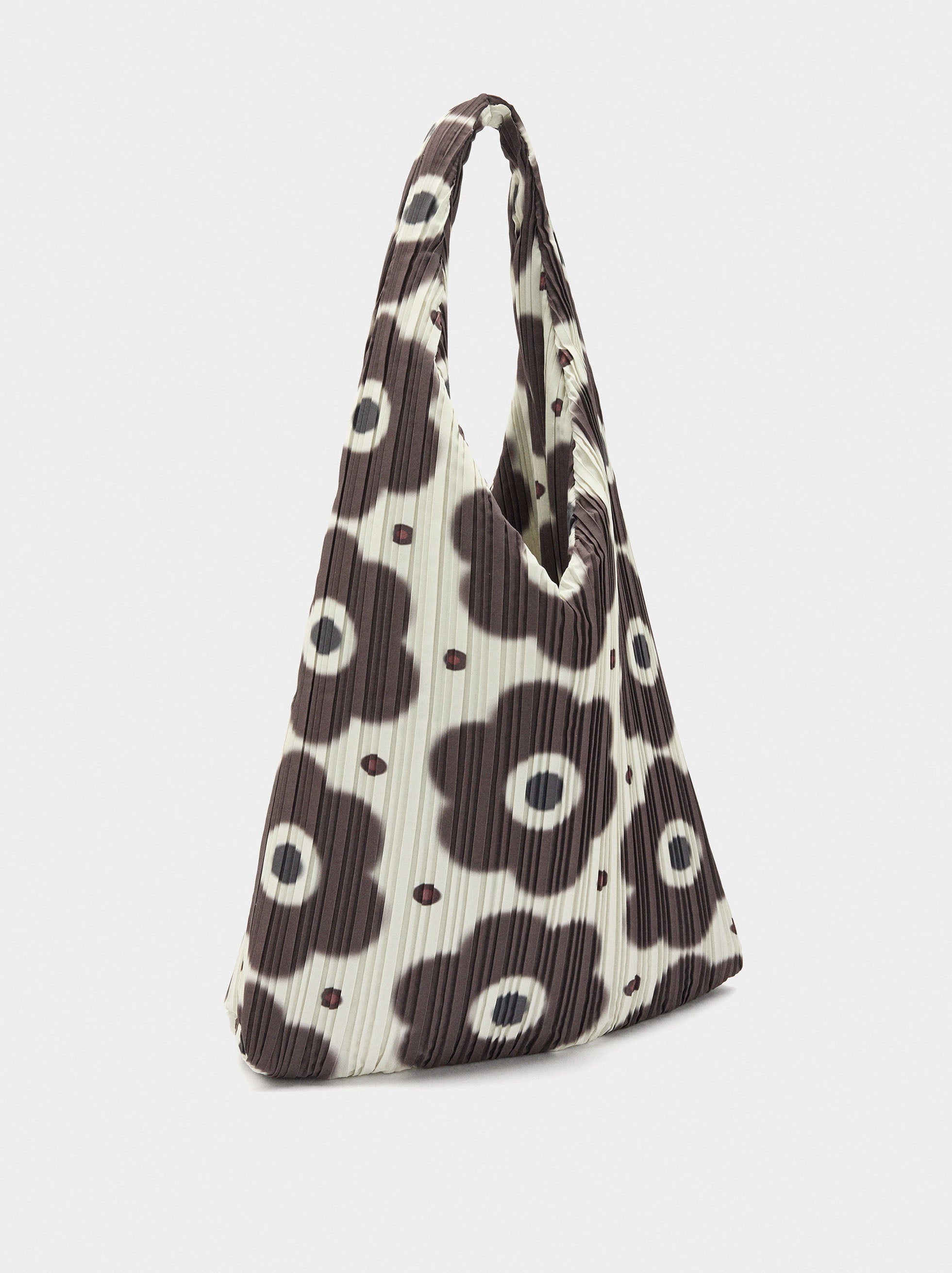 Bolso De Hombro De Nylon Con Estampado Floral