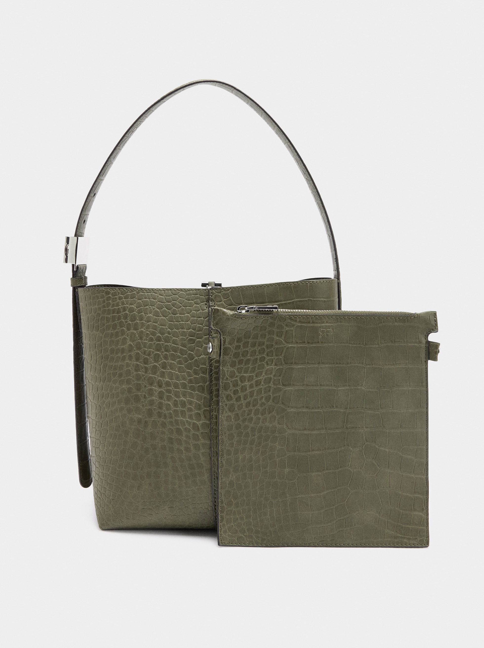 Bolso De Hombro Con Grabado Animal