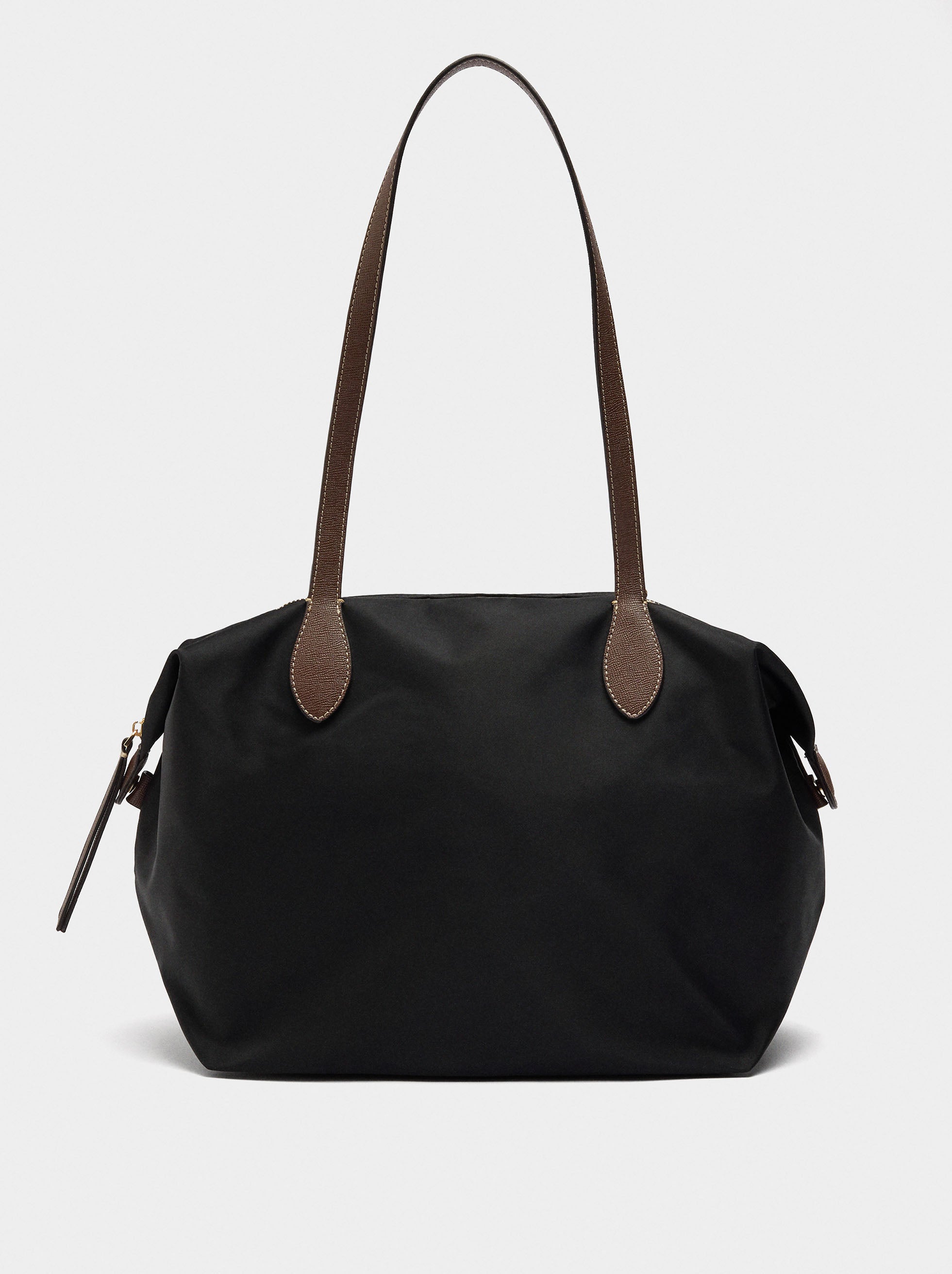 Bolso Shopper Liso De Nylon