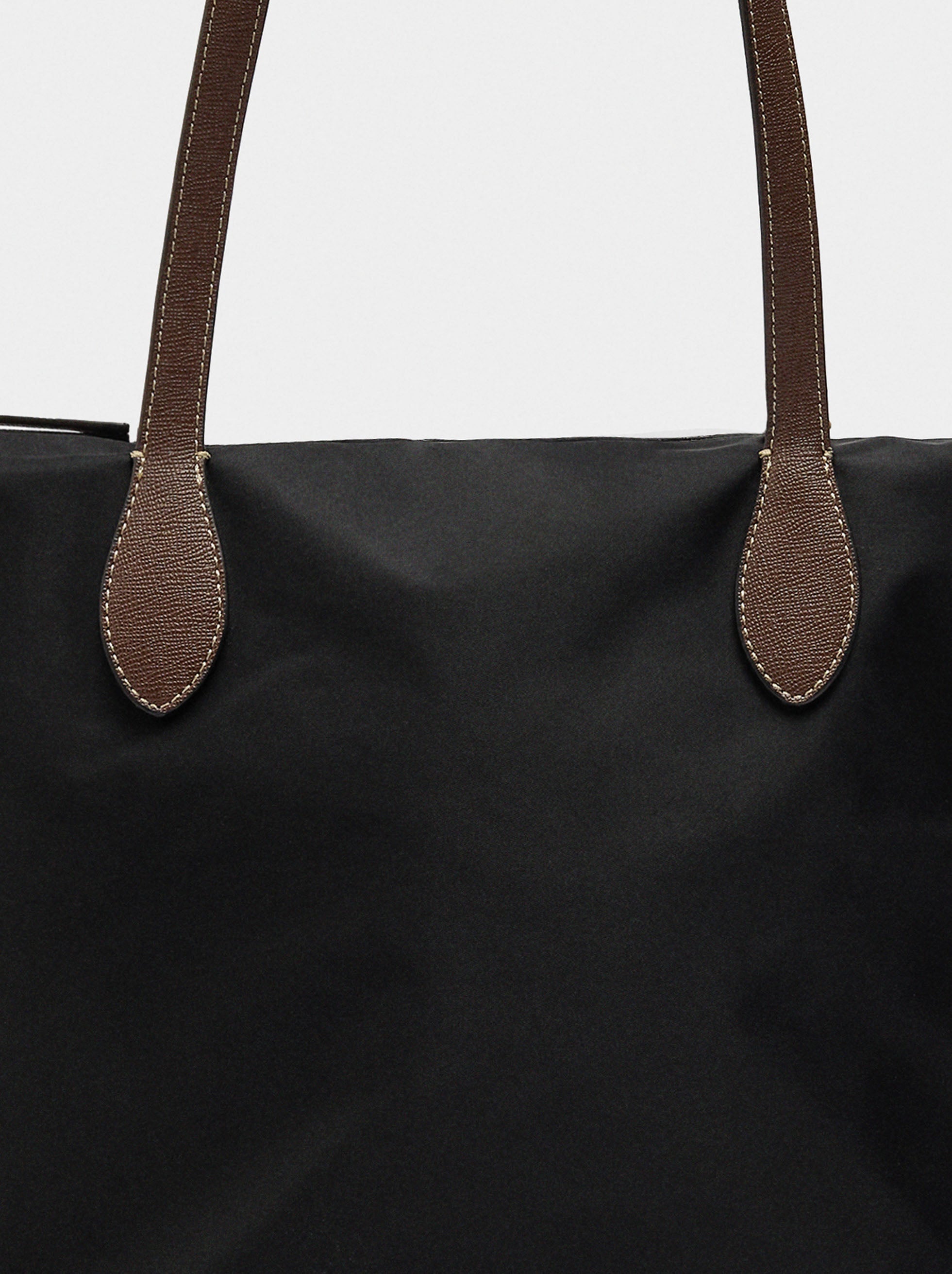 Bolso Shopper Liso De Nylon