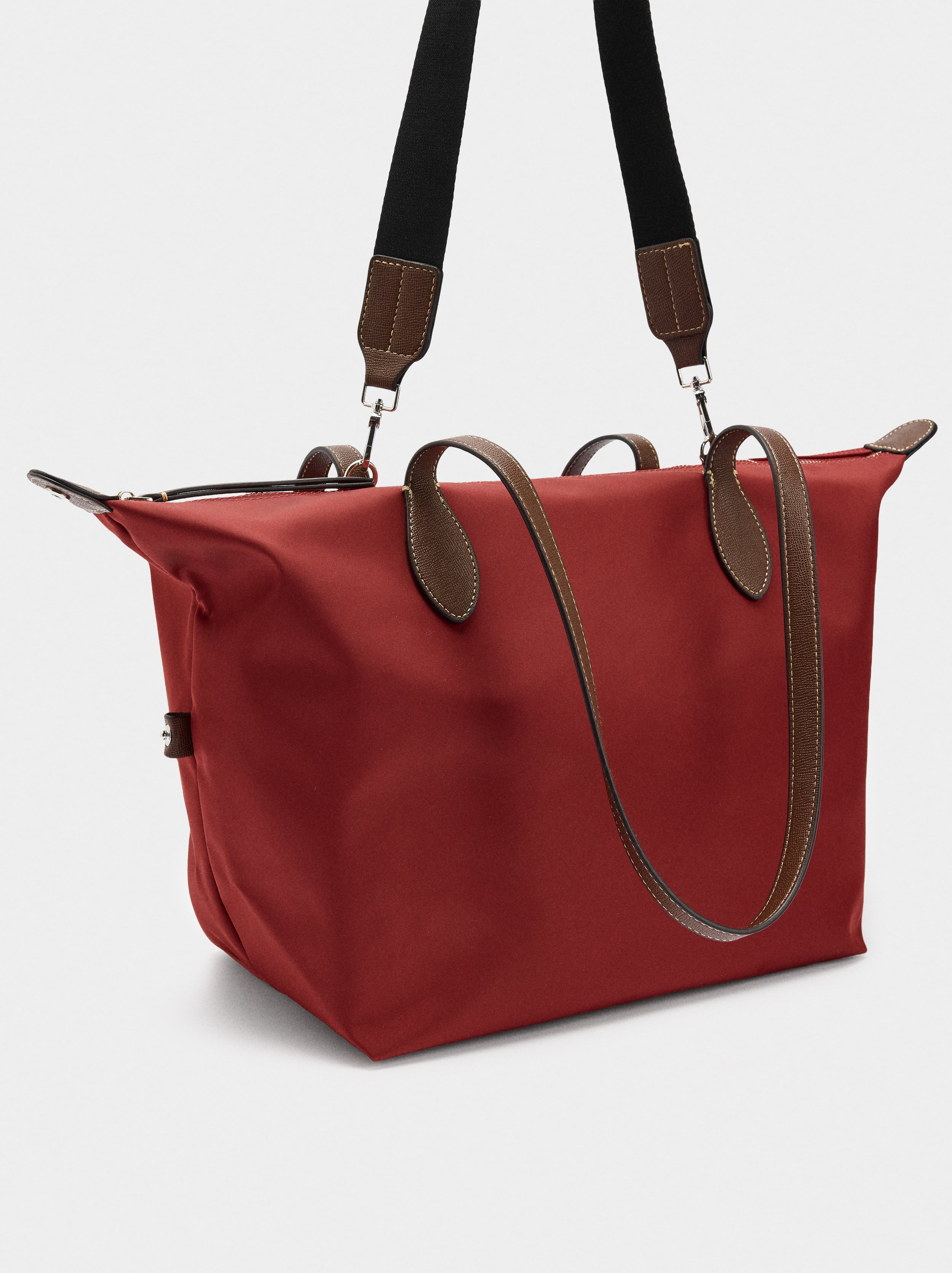 Bolso Shopper Liso De Nylon