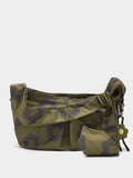 Bolso De Hombro De Nylon Estampado Floral L