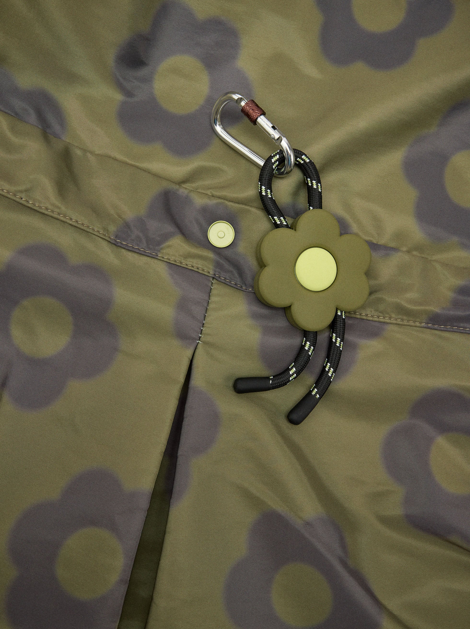 Bolso De Hombro De Nylon Estampado Floral L