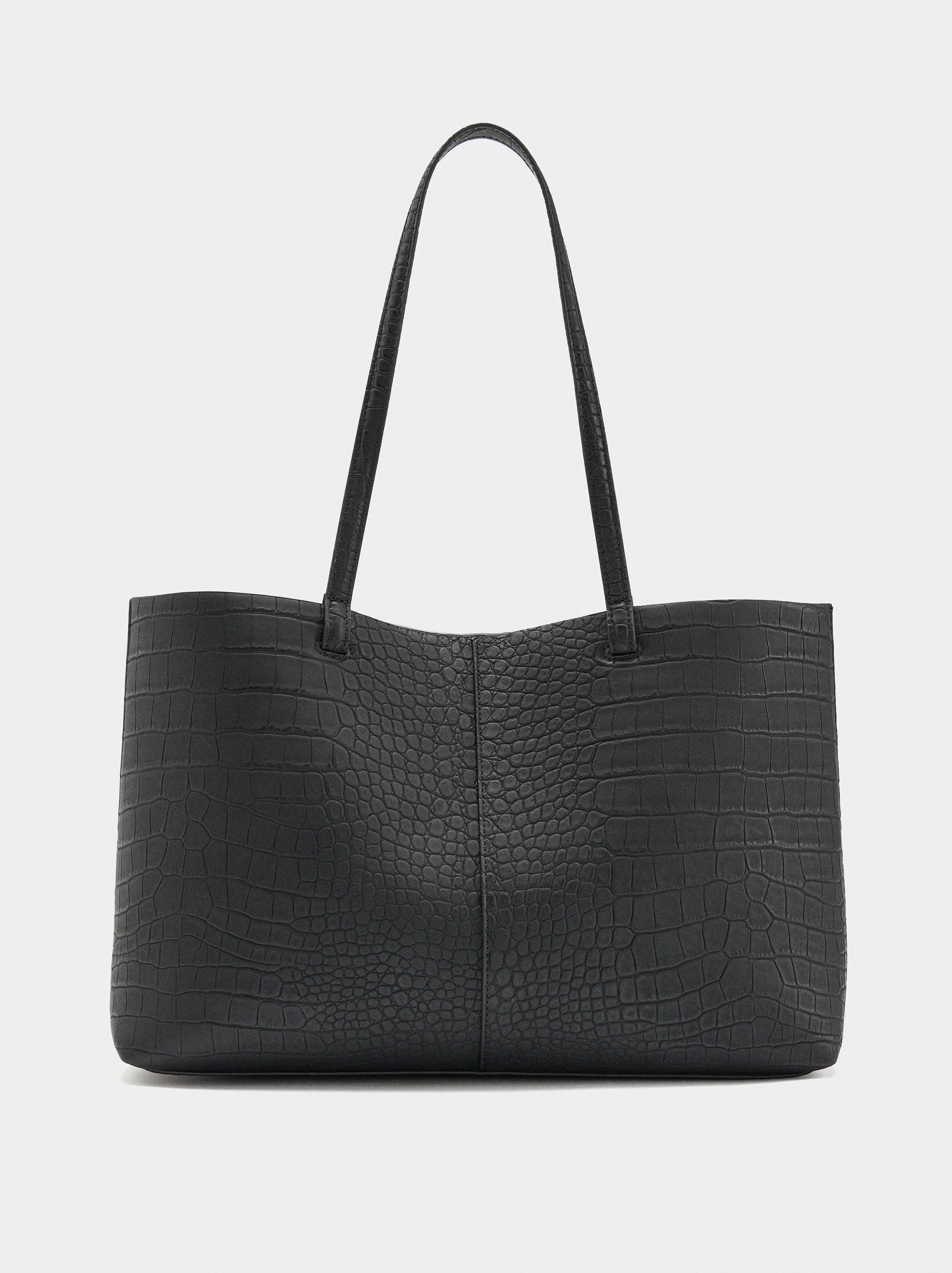 Bolso Shopper Grabado Animal Con Bolsa