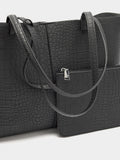 Bolso Shopper Grabado Animal Con Bolsa