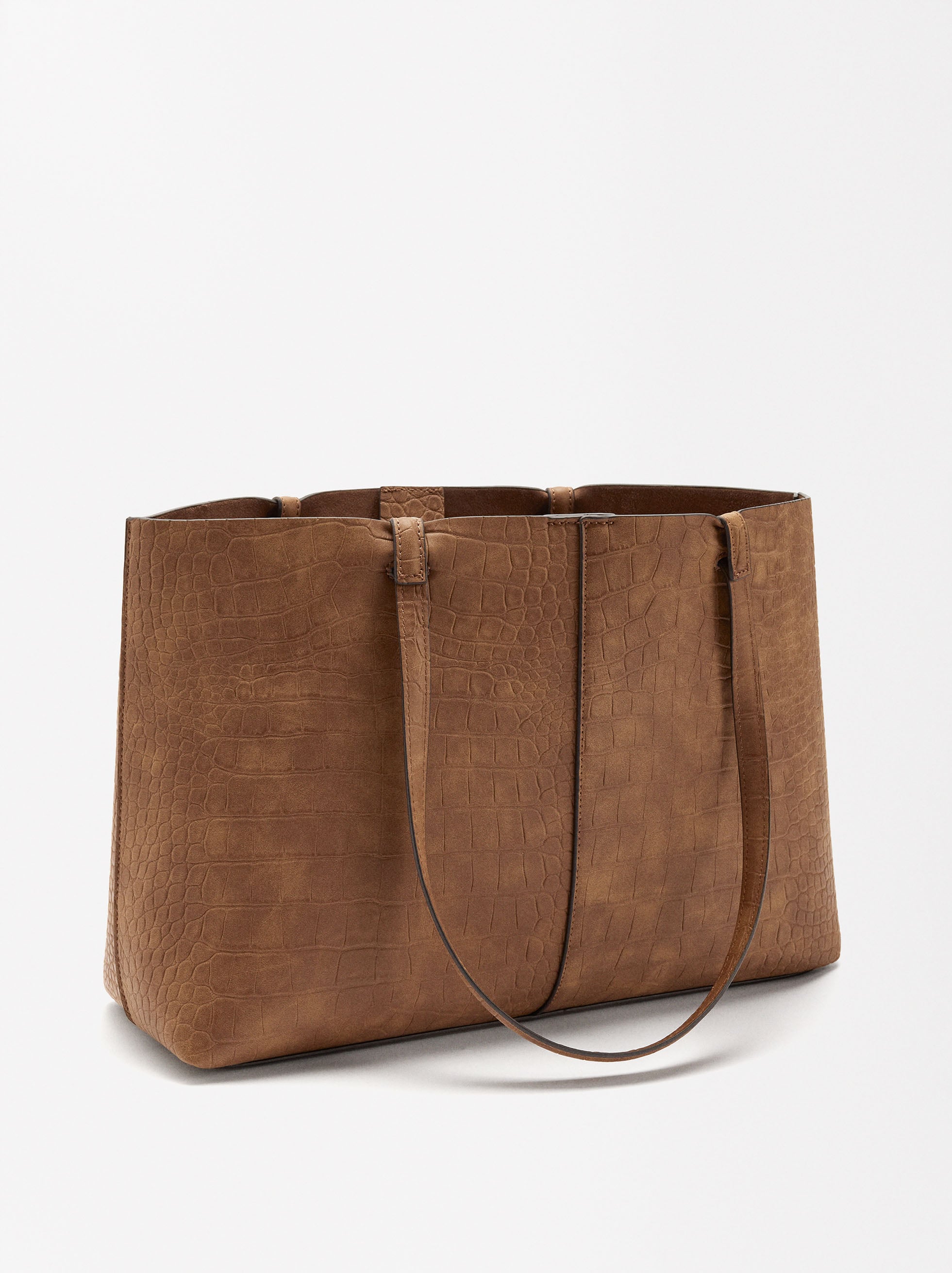 Bolso Shopper Grabado Animal Con Bolsa
