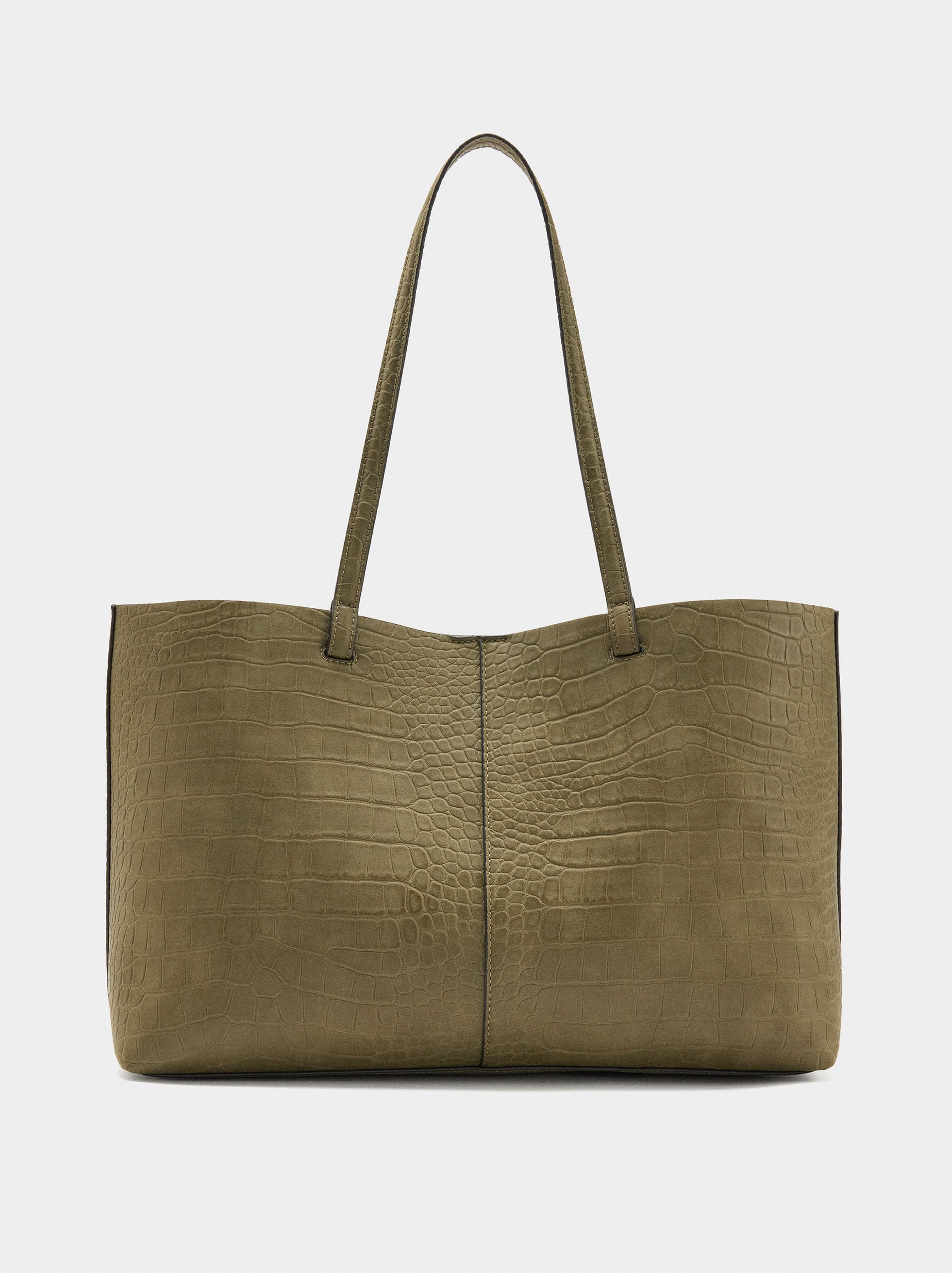Bolso Shopper Grabado Animal Con Bolsa
