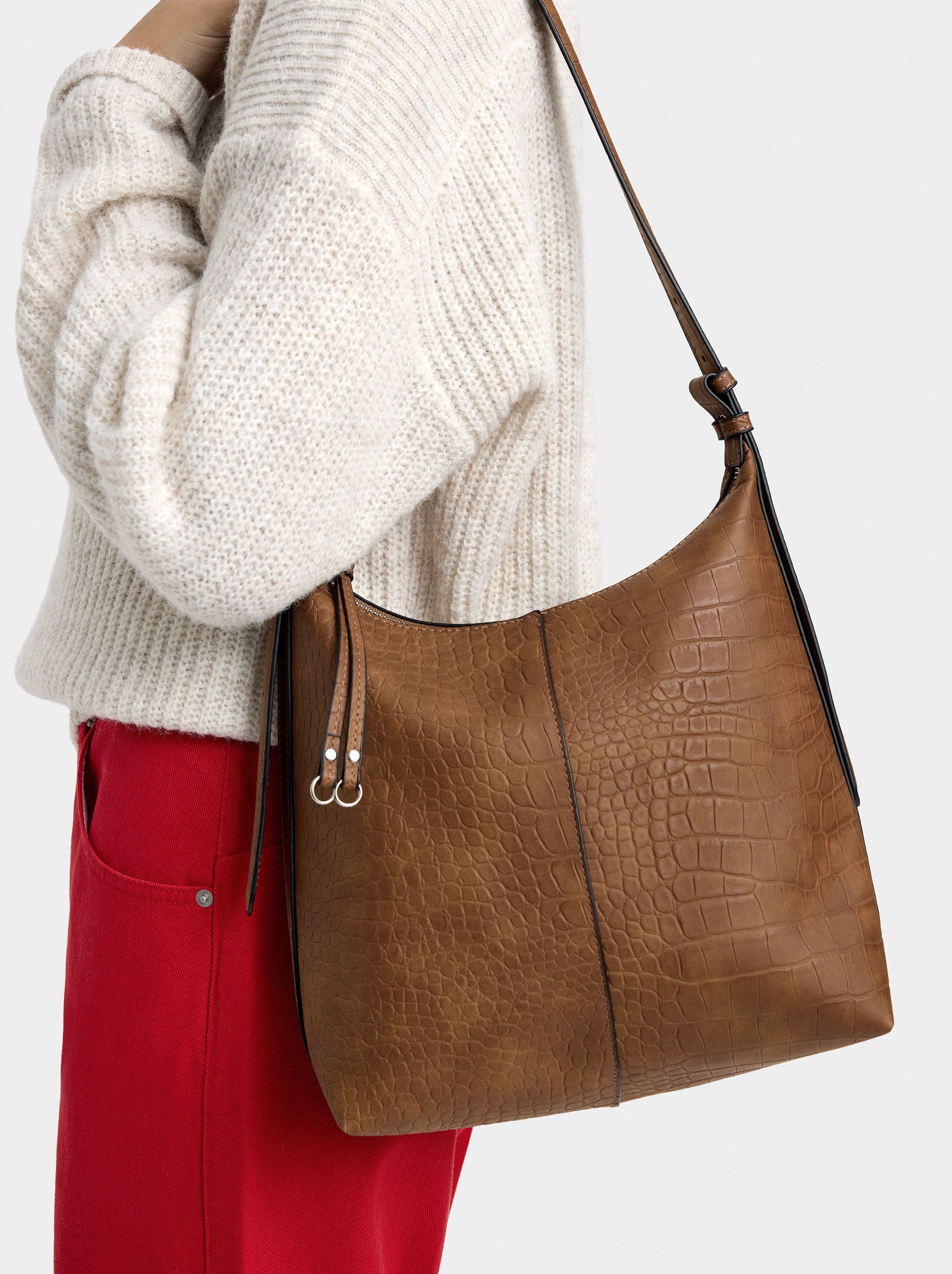 Bolso De Hombro Con Grabado Animal