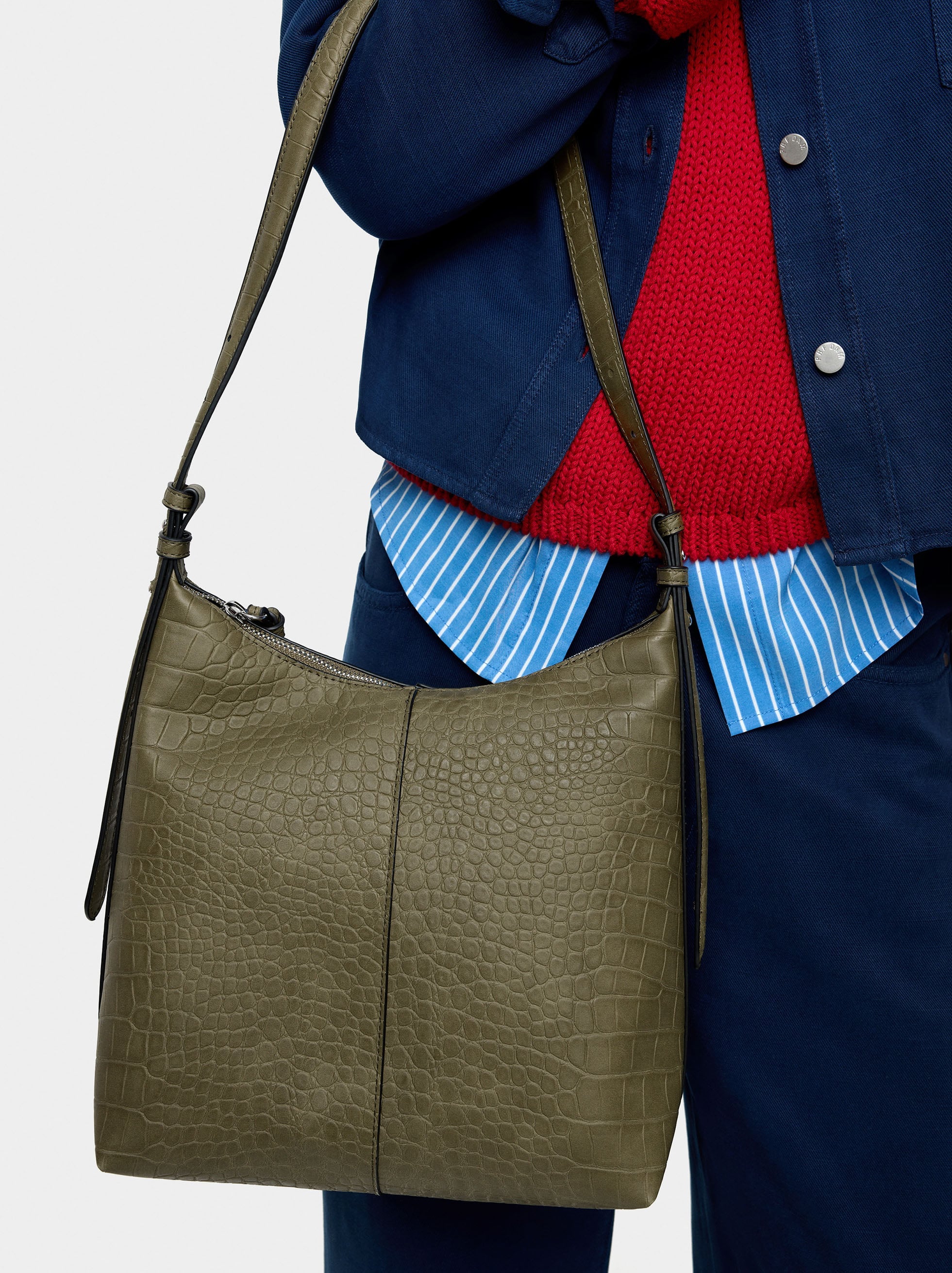 Bolso De Hombro Con Grabado Animal