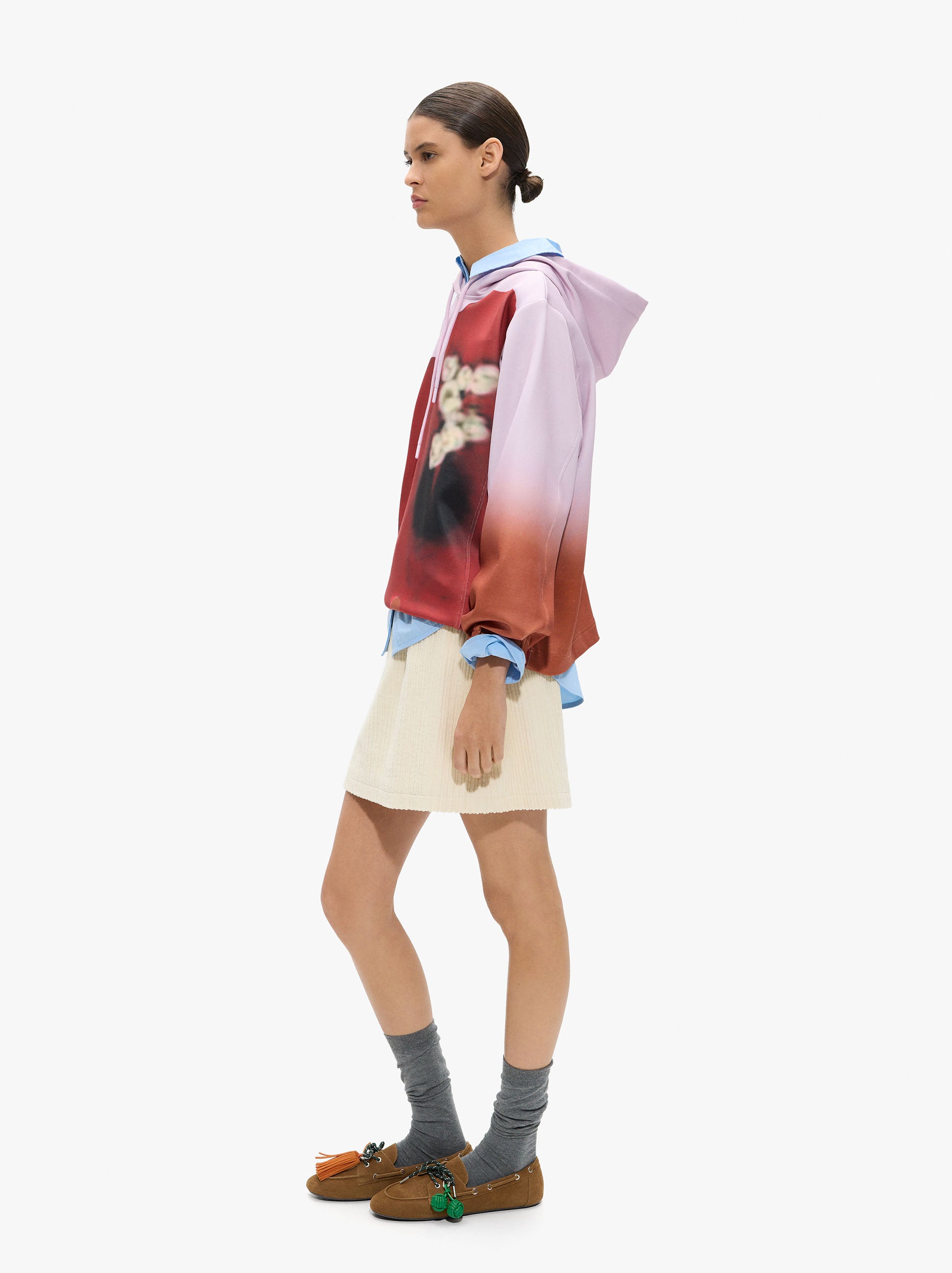 Sudadera Con Flor Estampada