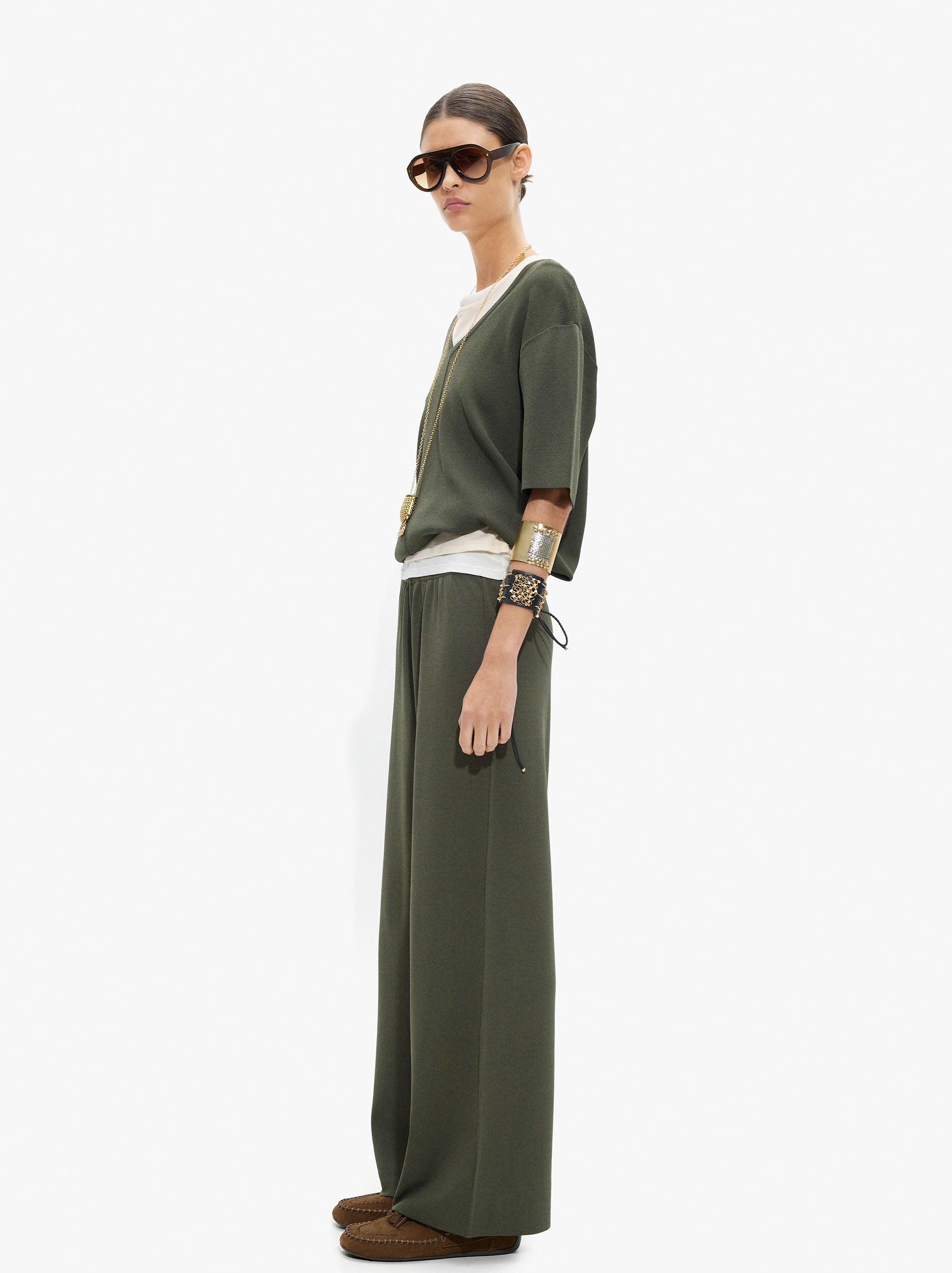Pantalón De Punto Cintura Elástica