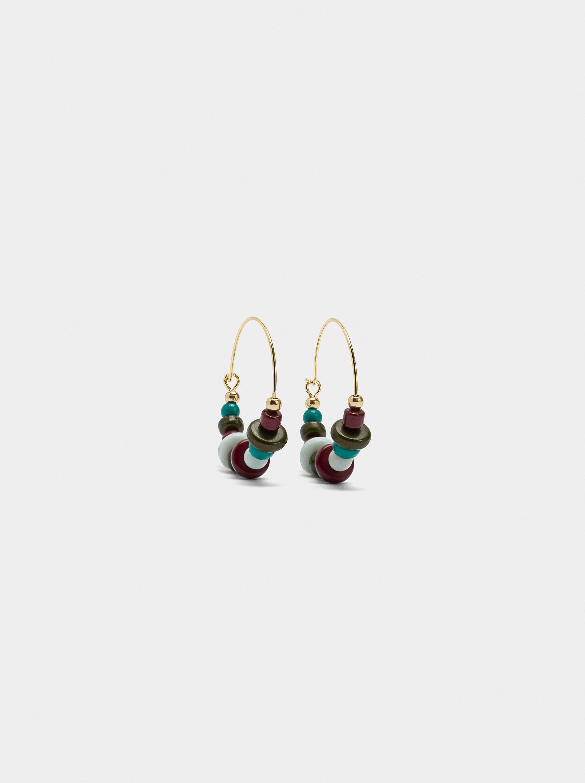 Aros Con Cuentas Multicolor