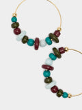 Aros Con Cuentas Multicolor