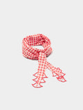 Pañuelo Triangular Estampado Con Abalorios
